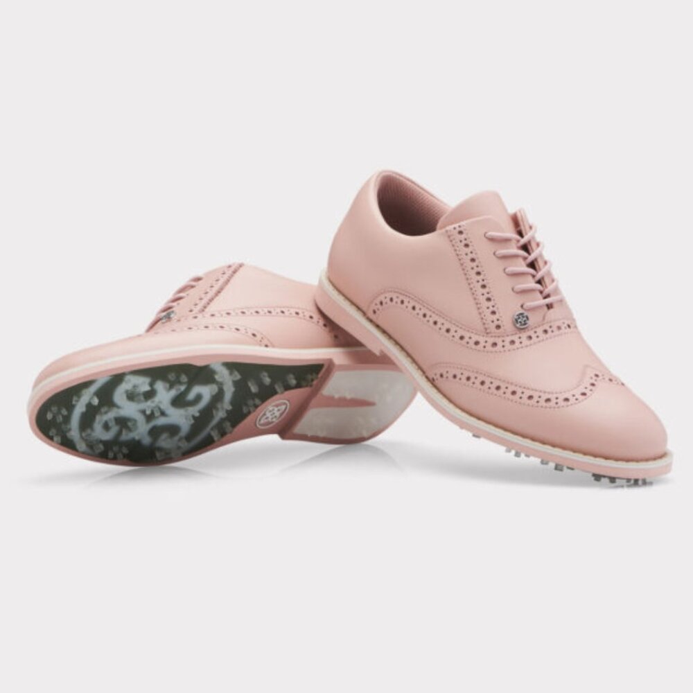 G/FORE Women's Gallivanter Brogue Wingtip Golf Shoes G4LS22EF08 Blush Pink - Picture 3 of 5